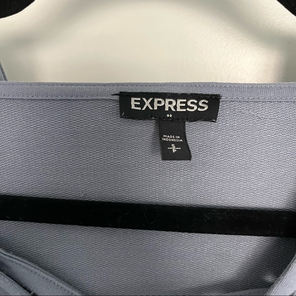 Express Light Purple Pullover Cropped Hoodie Small - image 3